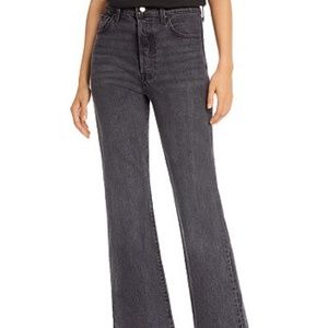 Levi's Black Ribcage Flare Jeans